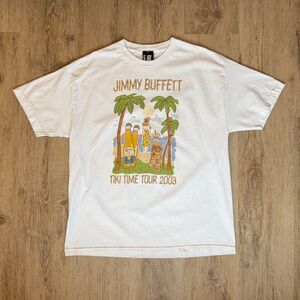Jimmy Buffett Tiki Time Tour 2003 White Graphic T-Shirt XL Corona Beach